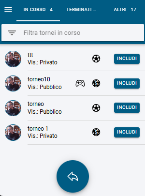 elenco tornei